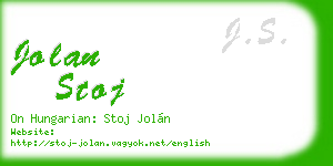 jolan stoj business card